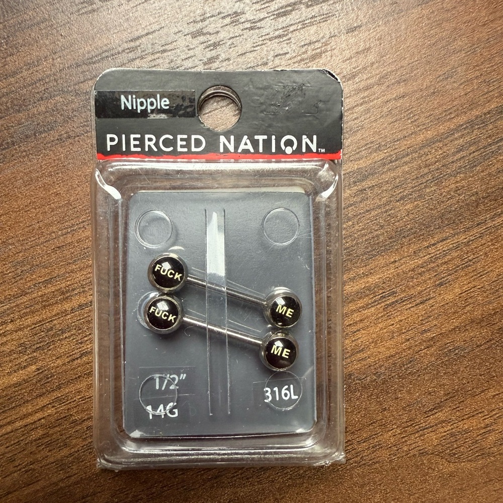Pierced Nation Nipple Barbell Set F$ Me